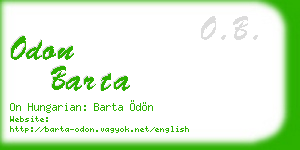 odon barta business card