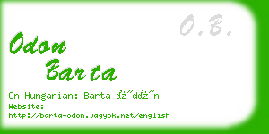 odon barta business card
